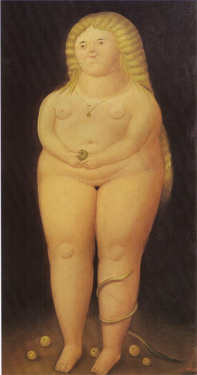 Adam and Eve Eve Fernando Botero Oil Paintings